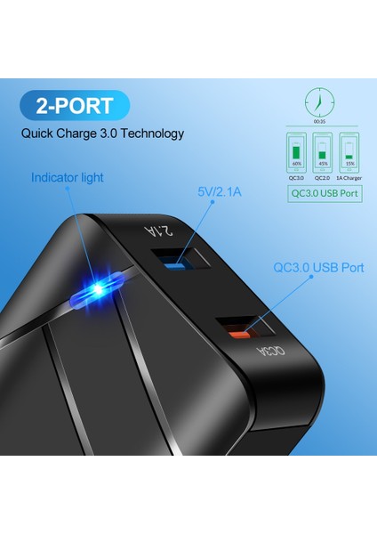 Aıxxco USB LED Hızlı Şarj Pd 28W USB Şarj Aleti Qc3.0 2A Hızlı Duvar Şarj Cihazı Cep Telefonu Şarj Cihazı Samsung Xiaomi iPhone 12 Için (Yurt Dışından) modelleri