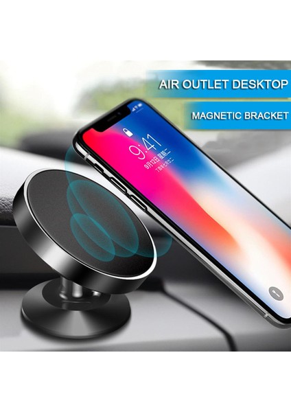 360 Derece Dönen Manyetik Cep Telefonu Tutucu Hava Çıkışı Araba Vantuz Cep Telefonu Braketi (Yurt Dışından) fiyatları
