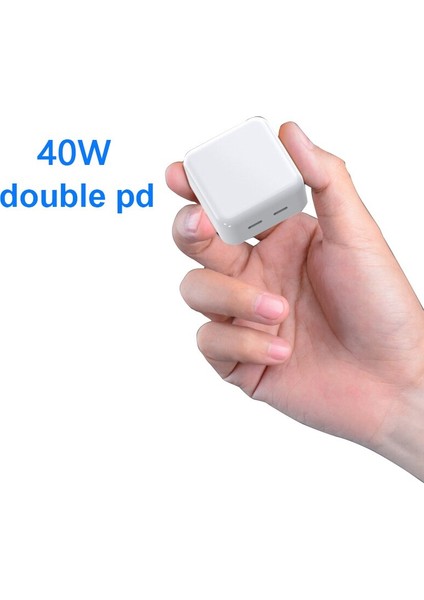 USB C Duvar Şarj Cihazı 40W Çift 20W Süper Hızlı Şarj Cihazı, Pd3.0 2 Bağlantı Noktalı Hızlı Şarj Bloğu Güç Adaptörü iPhone 13 Xiaomi 12 Için (Yurt Dışından) fırsatları