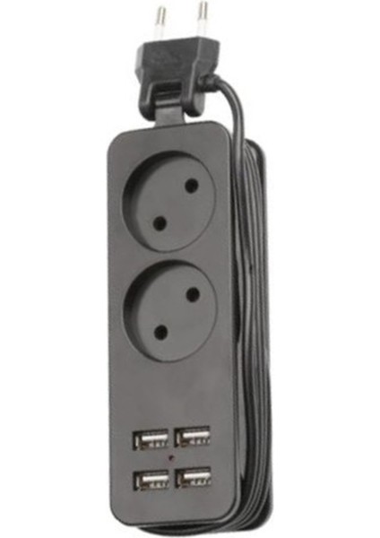 Avrupa Priz Taşınabilir Seyahat Soketi Akıllı Telefonlar Tabletler Için Masaüstü Priz, 2 Ac 4usb, Ab Tak (Yurt Dışından) indirimleri