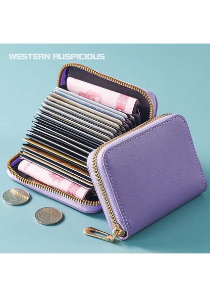 Kadın Kartvizitlik Cüzdan Kırmızı/sarı/pembe/mavi/gri/mor/kahverengi/siyah 20 Yuvaları Kart Sahibi Durumda Erkek Kredi Kartı Tutucu (Yurt Dışından)