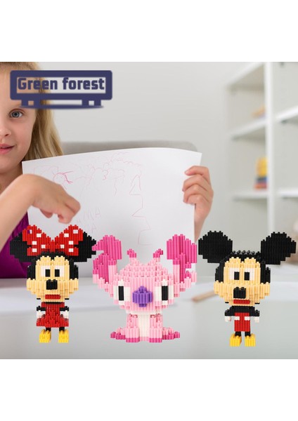 Yeşil Orman Yapı Taşı Oyuncaklar Minnies Dıy Karikatür Şekil Yapı Taşları (Yurt Dışından) fırsatları