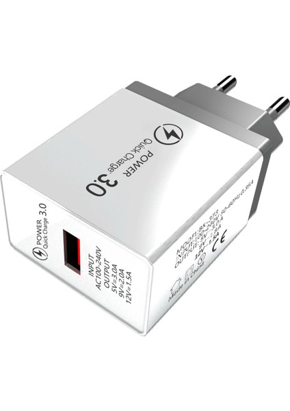 Cep Telefonu Için 3A Qc3.0 Tek Bağlantı Noktalı USB Hızlı Şarj Cihazı Geartronic (Yurt Dışından)