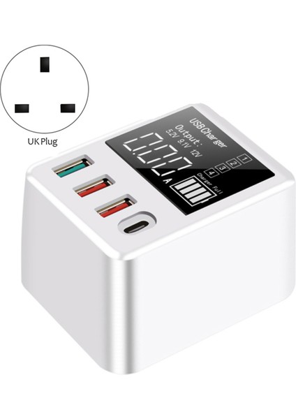 Tip C Qc3.0 USB 4 Bağlantı Noktalı Duvar Şarj Istasyonu iPhone 30/40W Hızlı Şarj Cep Telefonu Adaptörü (Yurt Dışından) modelleri