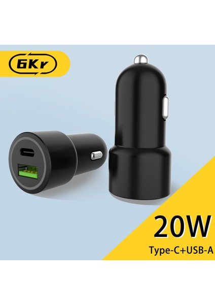 6kr USB Araç Şarjı 20W Hızlı 7A Mini Hızlı Şarj iPhone 14 13 12 11 Xiaomi Huawei Cep Telefonu Şarj Adaptörü Arabada (Yurt Dışından)