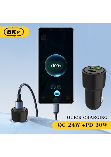 6kr USB Araç Şarjı 20W Hızlı 7A Mini Hızlı Şarj iPhone 14 13 12 11 Xiaomi Huawei Cep Telefonu Şarj Adaptörü Arabada (Yurt Dışından) modelleri