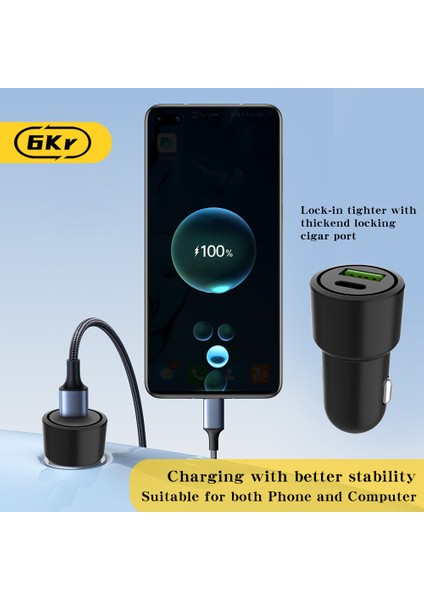 6kr USB Araç Şarjı 20W Hızlı 7A Mini Hızlı Şarj iPhone 14 13 12 11 Xiaomi Huawei Cep Telefonu Şarj Adaptörü Arabada (Yurt Dışından) indirimleri