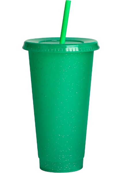 Içme Bardağı Istiflenebilir Kahve Suyu Kapaklı Soğuk Saman Bardağı (Yurt Dışından)