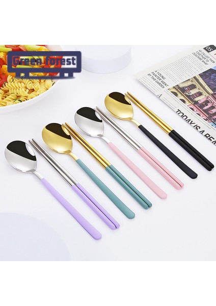 Yeşil Orman Taşınabilir Çatal Bıçak Kaşık Seti Rahat Kavrama Aşınmaya Dayanıklı Piknik Kaşık Çatal Çubuklarını Seti (Yurt Dışından) modelleri