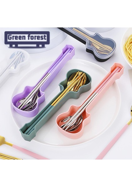 Yeşil Orman Taşınabilir Çatal Bıçak Kaşık Seti Rahat Kavrama Aşınmaya Dayanıklı Piknik Kaşık Çatal Çubuklarını Seti (Yurt Dışından) indirimleri