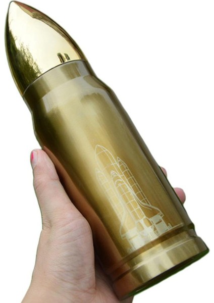 304 Paslanmaz Çelik 500 ml Mermi Tumbler Su Şişesi Vakum Yalıtımlı Bardak (Yurt Dışından)