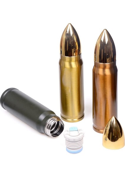 304 Paslanmaz Çelik 500 ml Mermi Tumbler Su Şişesi Vakum Yalıtımlı Bardak (Yurt Dışından) modelleri