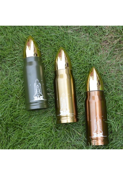 304 Paslanmaz Çelik 500 ml Mermi Tumbler Su Şişesi Vakum Yalıtımlı Bardak (Yurt Dışından) fırsatları