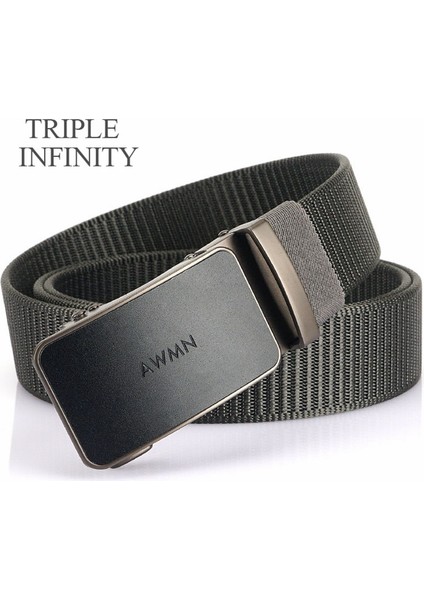 Moda Naylon Kemerler Erkekler Için 3.4 cm Genişlik Metal Otomatik Toka Açık Spor Çok Fonksiyonlu Taktik Tasarımcı Erkek Kemer Kovboy (Yurt Dışından)