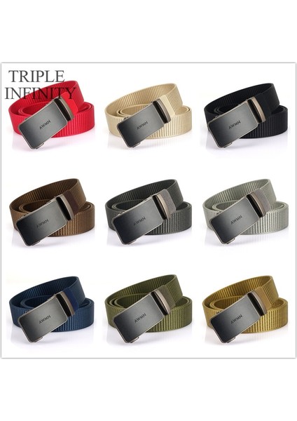 Moda Naylon Kemerler Erkekler Için 3.4 cm Genişlik Metal Otomatik Toka Açık Spor Çok Fonksiyonlu Taktik Tasarımcı Erkek Kemer Kovboy (Yurt Dışından) indirimleri