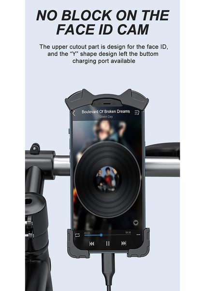 Bisiklet Telefon Tutucu Bisiklet Cep Cep Telefonu Tutucu iPhone Samsung Xiaomi Için Motorlu Navigasyon Braketi Sarı (Yurt Dışından)