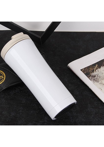 500 ml Araba Kahve Kupa Çift Duvar Paslanmaz Çelik Yalıtımlı Vakum Bardak Seyahat Çay Su Şişesi Tumbler Thermocup Beyaz (Yurt Dışından) indirimleri