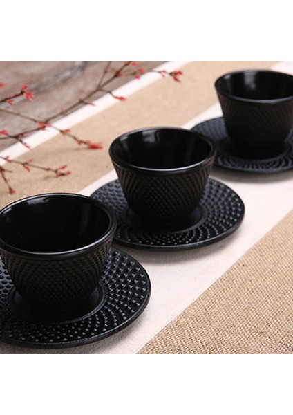 Dökme Demir Çay Fincanları Seti Çay Bardakları Drinkware Çin El Yapımı Kung Fu Kahve Araçları Sağlık Puantiyeli Demir Bardak Demir Pot Retro Bardak-Çay Fincanları Seti (Yurt Dışından)