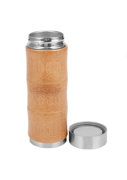 400 ml Kahve Kupalar Paslanmaz Çelik Bardak Termo Bardak Içme Çay Süt Bambu Moda Yalıtım Su Şişesi Seyahat Kupa (Yurt Dışından)