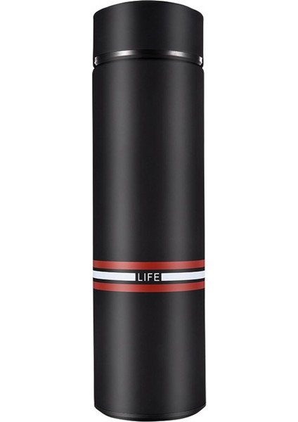 500ML Yalıtım Çay Kahve Kupa Şişe Paslanmaz Çelik Yalıtımlı Içme Termos Termoscup Filtre ile Termal Kupa Siyah (Yurt Dışından)