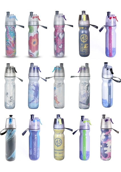 500 ml Taşınabilir Açık Spor Sprey Su Şişesi Çift Duvar Soğutma Içme Bardağı (Yurt Dışından) fırsatları