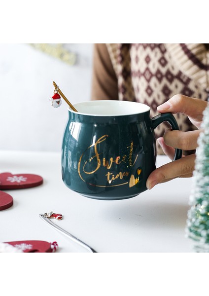 Kolye Paslanmaz Çelik Noel Kahve Kaşığı ile Noel Kaşığı (Yurt Dışından)