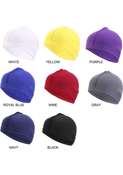 Uni Katı Yaz Saten Nefes Türban Şapka Erkekler Hip Hop Durags Dalga Kubbe Kapağı (Yurt Dışından)