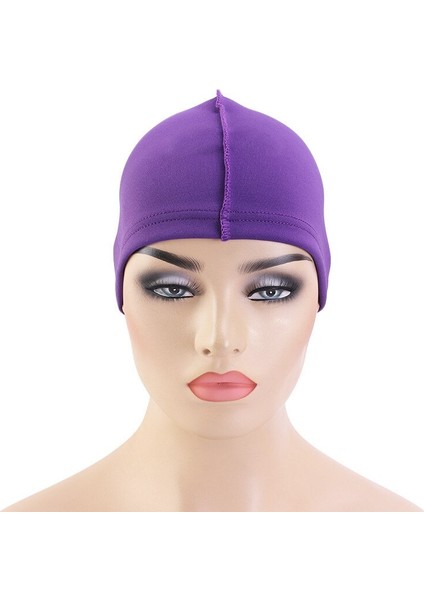 Uni Katı Yaz Saten Nefes Türban Şapka Erkekler Hip Hop Durags Dalga Kubbe Kapağı (Yurt Dışından) modelleri