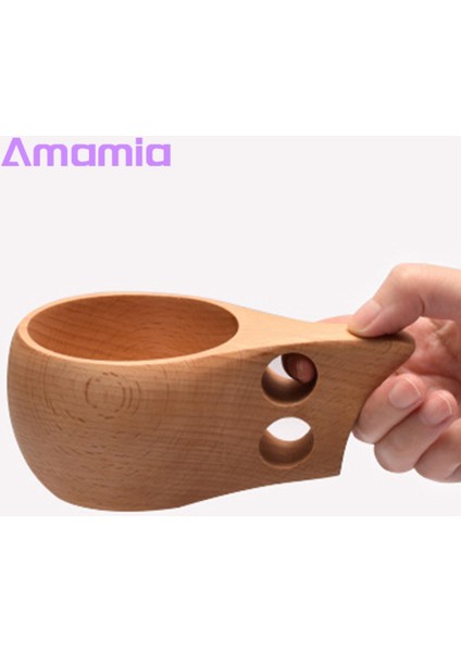 Amamia Süt Kahve Fincanı Narin Doku Ahşap Kahvaltı Fincan Kupa (Yurt Dışından)