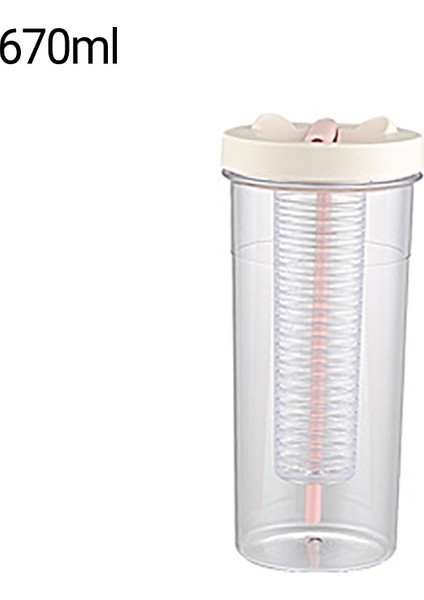 670/800 ml Su Bardağı Büyük Kapasiteli Meyve Filtresi Plastik Yaz Ev Için Samanlı Taşınabilir Su Şişesi (Yurt Dışından)
