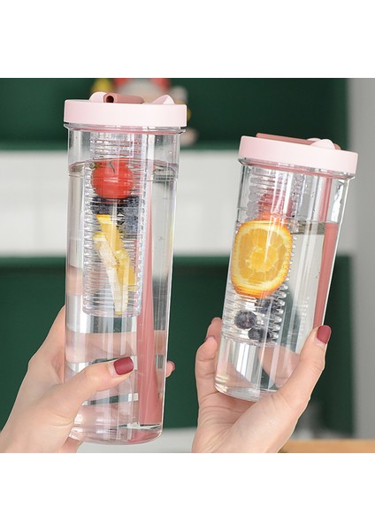 670/800 ml Su Bardağı Büyük Kapasiteli Meyve Filtresi Plastik Yaz Ev Için Samanlı Taşınabilir Su Şişesi (Yurt Dışından) fırsatları