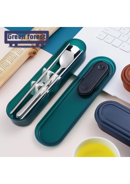 Yeşil Orman Paslanmaz Çelik Çatal Bıçak Takımı Ergonomik Tasarım Aile Partisi Açık Piknik Sofra Takımı (Yurt Dışından) indirimleri