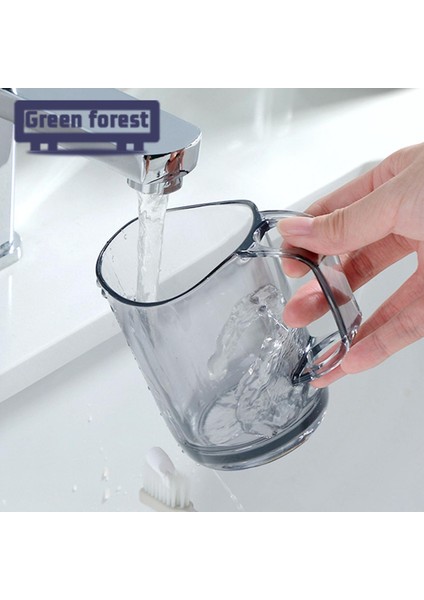 Yeşil Orman Ev Gargara Bardak Yaratıcı Şeffaf Görünüm Ev Gargara Bardak (Yurt Dışından) indirimleri