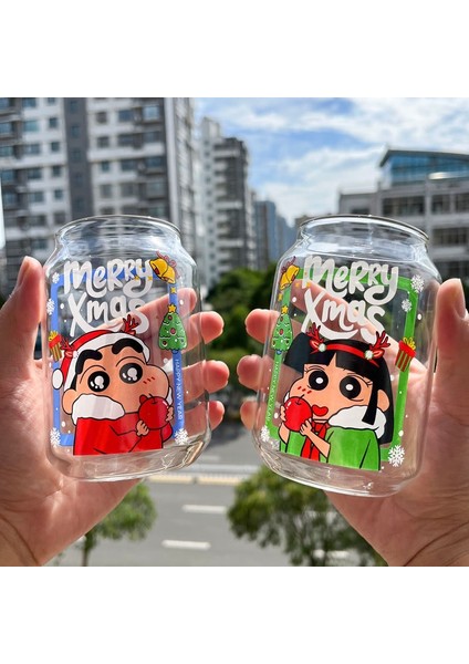 [yeni Ürün] Sevimli Cam Noel Karikatür Çift Fincan Öğrenci Yuvarlak Saman Bardak Ev Ofis Içecek Tasarlayabilir Hediye Fincan (Yurt Dışından) indirimleri