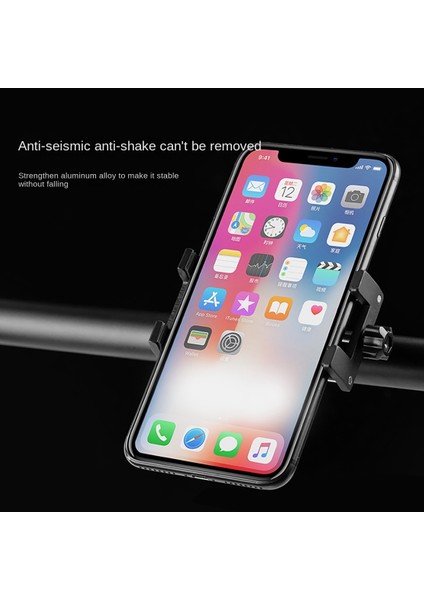 Bisiklet Kutusu Bisiklet Scooter Alüminyum Alaşımlı Cep Telefonu Tutucu Dağ Bisikleti Cep Telefonu Standı Bisiklet Aksesuarları B (Yurt Dışından)