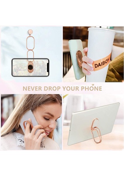 Telefon Zil Tutucu Parmak Kickstand 360° Döndürme Ultra-Ince Cep Telefonu Arka Kavrama iPhone Için Katlanabilir Cep Telefonu Standı (Yurt Dışından) fırsatları