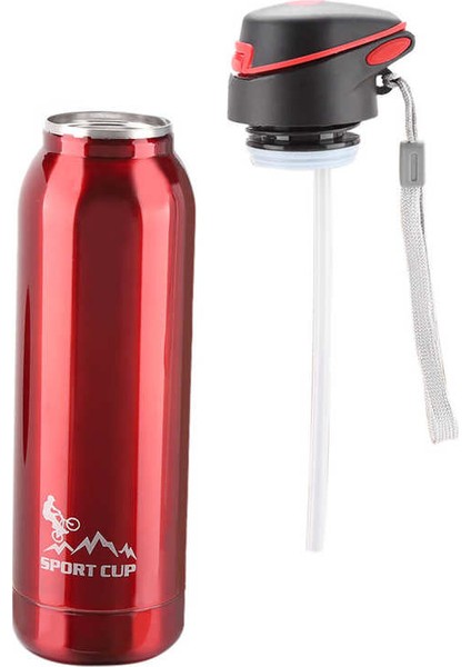 500 ml Paslanmaz Çelik Şişe Vakum Yalıtımlı Saman Bardak Kupa Su (Yurt Dışından) indirimleri