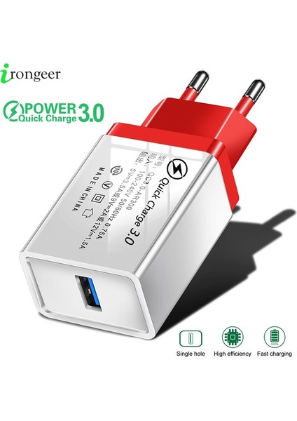 USB Şarj Aleti Hızlı Şarj 3.0 2.0 Seyahat Duvar Hızlı Şarj Adaptörü iPhone Xr Samsung S8 Tablet Ab Tak Cep Telefonu Şarj Cihazları (Yurt Dışından)