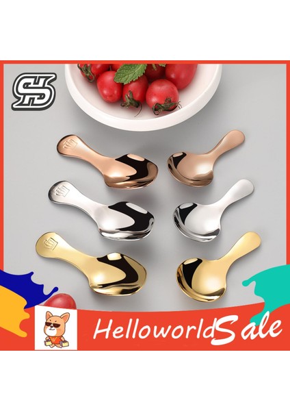 Helloworld Şeker Kaşığı Ayna Cilası Çok Amaçlı Dondurma Tatlısı Kahve Kaşığı (Yurt Dışından) fırsatları