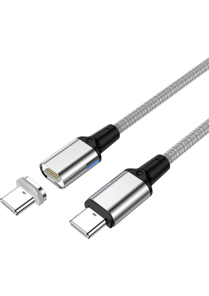 100W Pd 4.0 Hızlı Şarj Cihazı Usb-C Kablosu Hızlı Mıknatıslı Şarj Kabloları, Manyetik Veri Kablosu, Macbook Pro Huawei Matebook Için Uyumlu (Yurt Dışından)