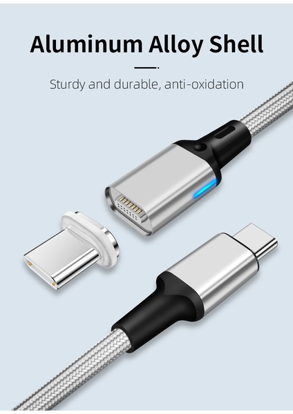 100W Pd 4.0 Hızlı Şarj Cihazı Usb-C Kablosu Hızlı Mıknatıslı Şarj Kabloları, Manyetik Veri Kablosu, Macbook Pro Huawei Matebook Için Uyumlu (Yurt Dışından) fırsatları