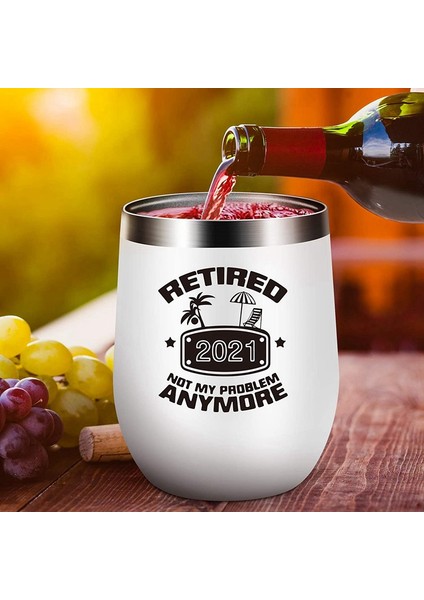 Kadınlara Emeklilik Hediyeleri 2021 Komik Emekli 2021 Benim Sorunum Değil Artık 12 Oz Çift Duvar Yalıtımlı Tumbler (Yurt Dışından) fiyatları