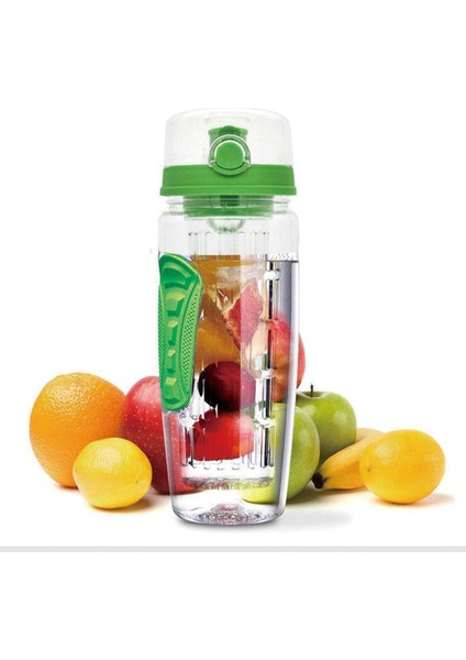 Spot Tritan Spor Meyve Sütunu Su Isıtıcısı Plastik Meyve Bardağı 1000ML Limonata Bardağı Uzay Bardağı (Yurt Dışından)