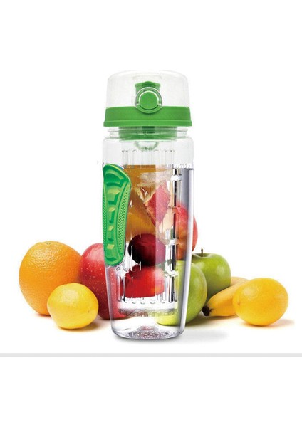 Spot Tritan Spor Meyve Sütunu Su Isıtıcısı Plastik Meyve Bardağı 1000ML Limonata Bardağı Uzay Bardağı (Yurt Dışından)