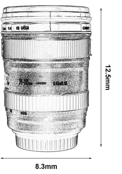 Abs Tl Kahve Kupa Bardak Su Kahve Çay Kamera Lens Kapaklı Bardak Hediye (Yurt Dışından)