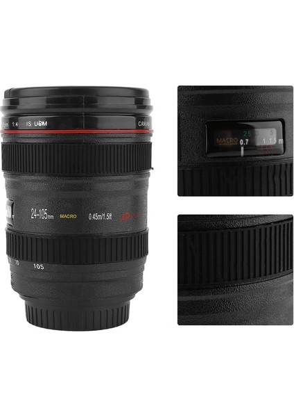 Abs Tl Kahve Kupa Bardak Su Kahve Çay Kamera Lens Kapaklı Bardak Hediye (Yurt Dışından)