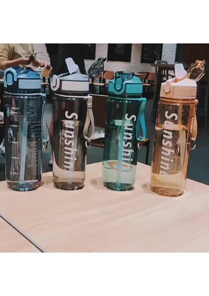 800 ml Saman Bardak Sızdırmazlık Büyük Kapasiteli Pc Ev Için Kamp Spor Saman Su Şişesi (Yurt Dışından) modelleri