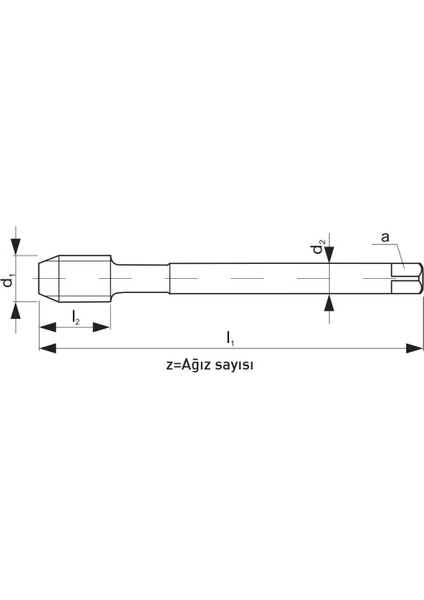 M24 Narex 3660 Dın N-371BPS Tin Hsse Düz Kanal Uç Bilemeli Makina Kılavuzu