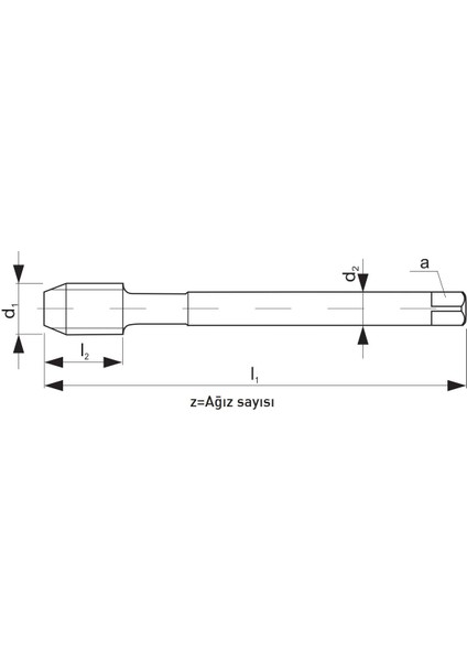 M12 Narex 4050 Dın N-376C (6g) Tin Hsse 40 Derece Helis Makina Kılavuzu