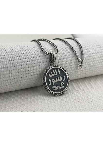 Allah Resulü Muhammed Yazılı 925 Ayar Gümüş Kolye fırsatları